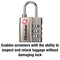 Master Lock Master Lock 1-5/16 in. H X 3/8 in. W X 1-3/16 in. L Metal 3-Dial Combination Luggage Lock 4680DNLK - alternate 5